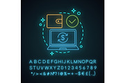 Payment neon light concept icon