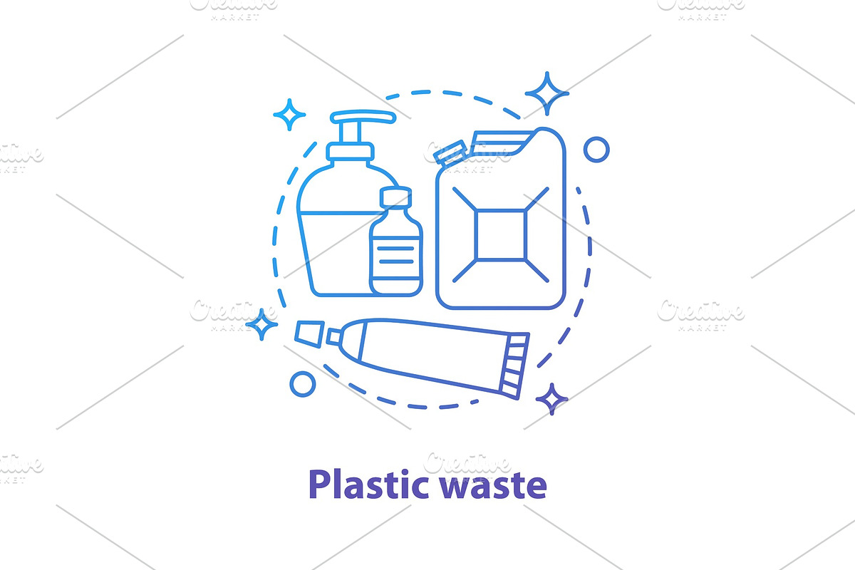 Plastic waste concept icon in Icons - product preview 8