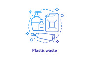 Plastic waste concept icon