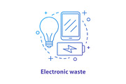 Electronic waste concept icon
