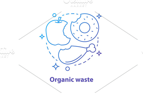 Organic waste concept icon