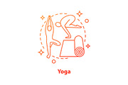 Yoga concept icon