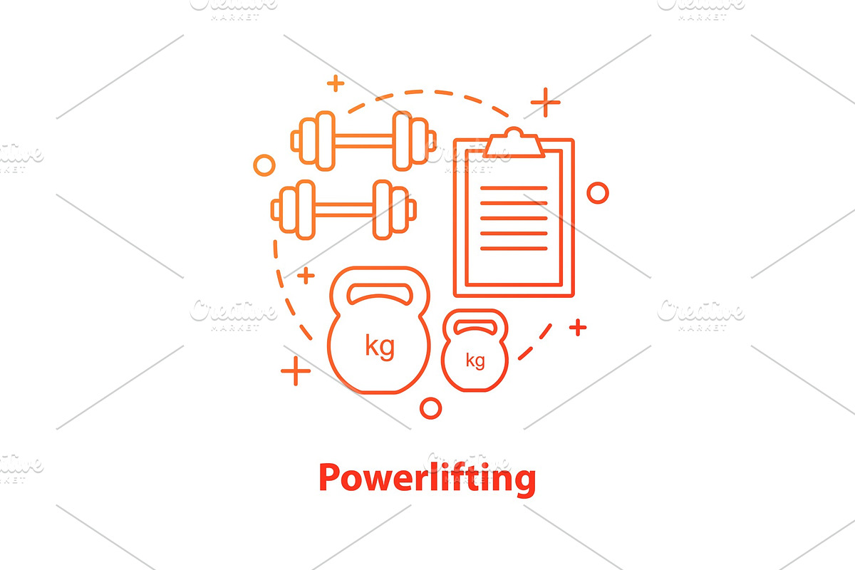Powerlifting concept icon in Icons - product preview 8