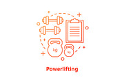 Powerlifting concept icon
