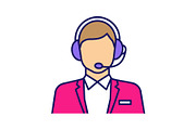 Customer support color icon
