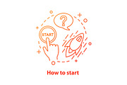 Statup launch concept icon