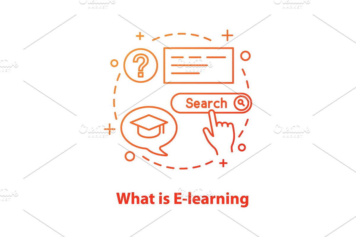 E-learning courses search icon in Icons - product preview 8