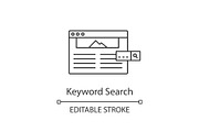 Keyword searching linear icon