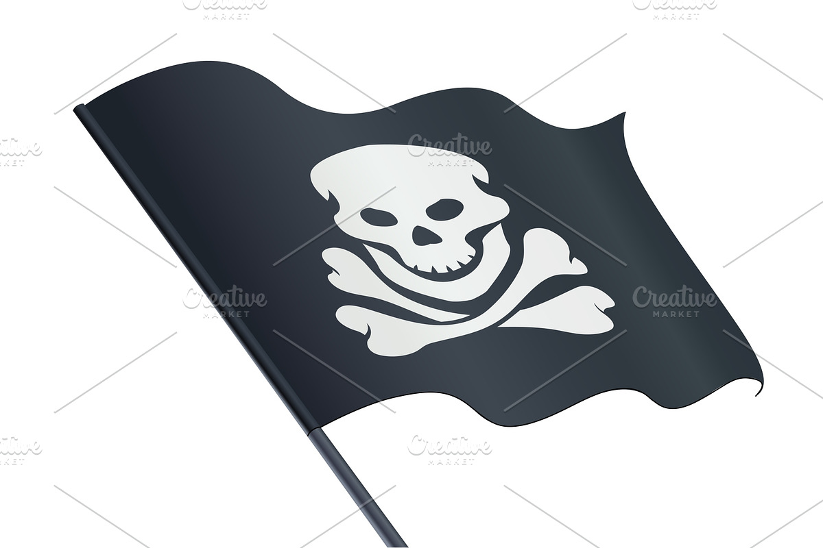 Black Flag with Skull and bone. in Illustrations - product preview 8