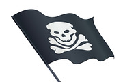 Black Flag with Skull and bone.