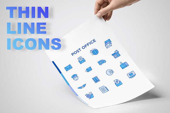 Post Office | 16 Thin Line Icons Set in Communication Icons - product preview 2