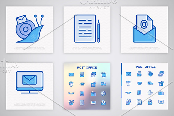Post Office | 16 Thin Line Icons Set in Communication Icons - product preview 6