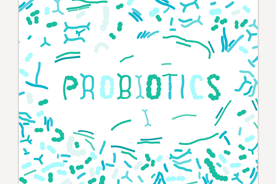 Probiotics vector background in Illustrations - product preview 8