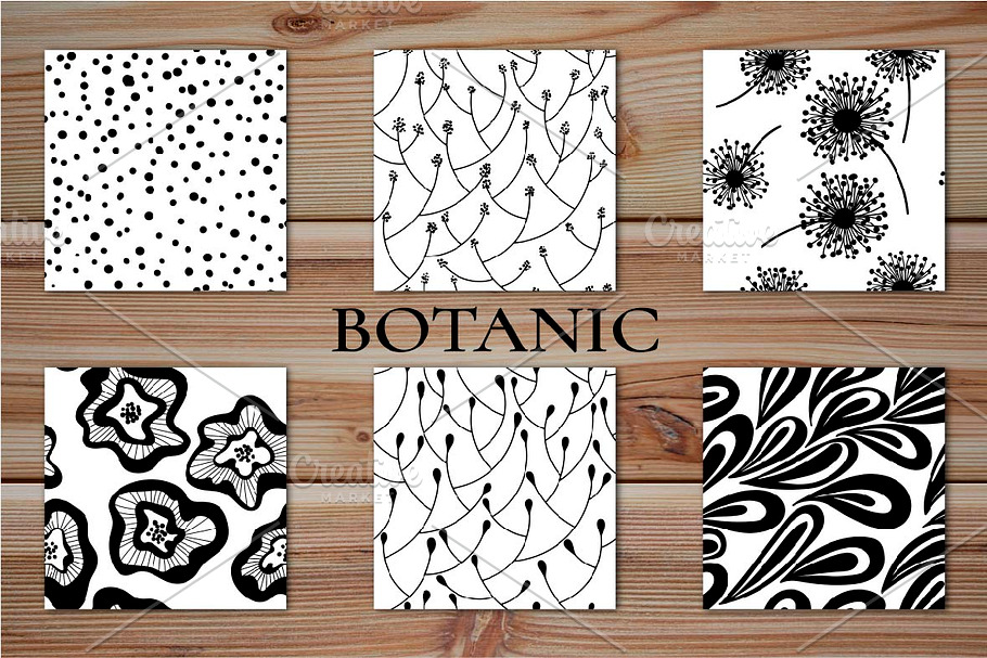 Set of Nature Seamless patterns in Patterns - product preview 8