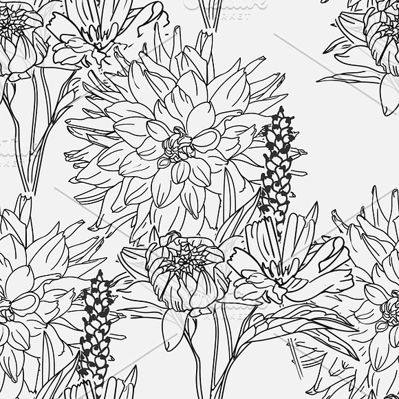 Set of 15 Floral Patterns. Vector in Patterns - product preview 2