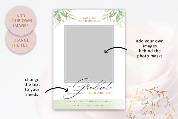 PSD Graduation Announcement Card #1 in Card Templates - product preview 1