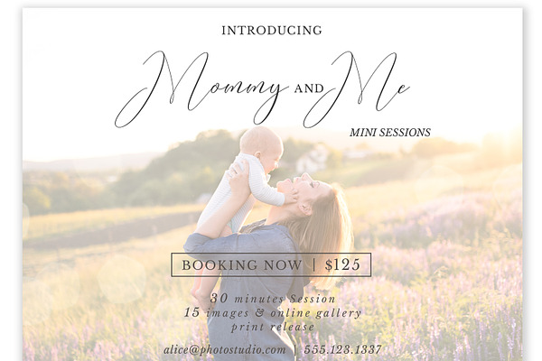 Mommy and Me Mini Session Template