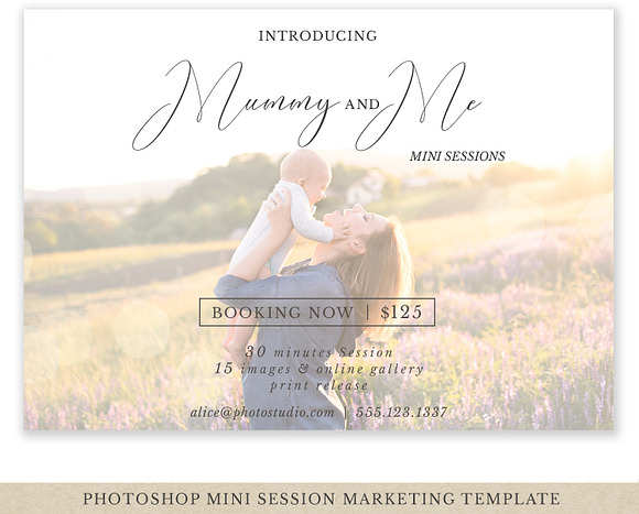 Mommy and Me Mini Session Template in Flyer Templates - product preview 1