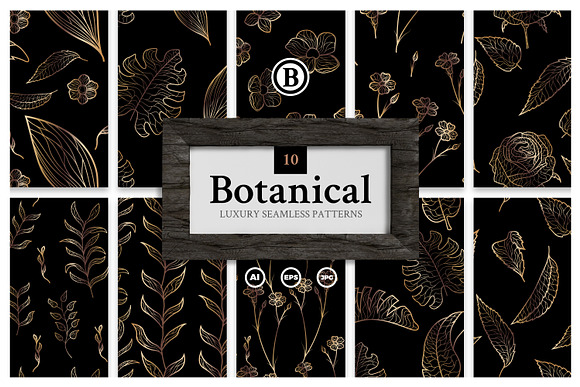 WOW Golden Botanical Patterns in Patterns - product preview 6