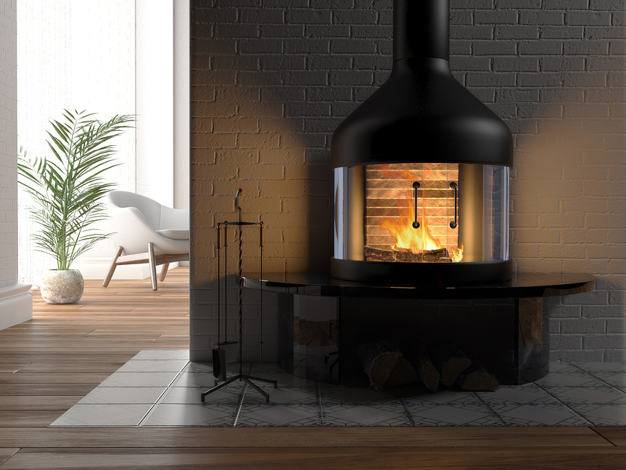 Fireplace 0609 in Appliances - product preview 1