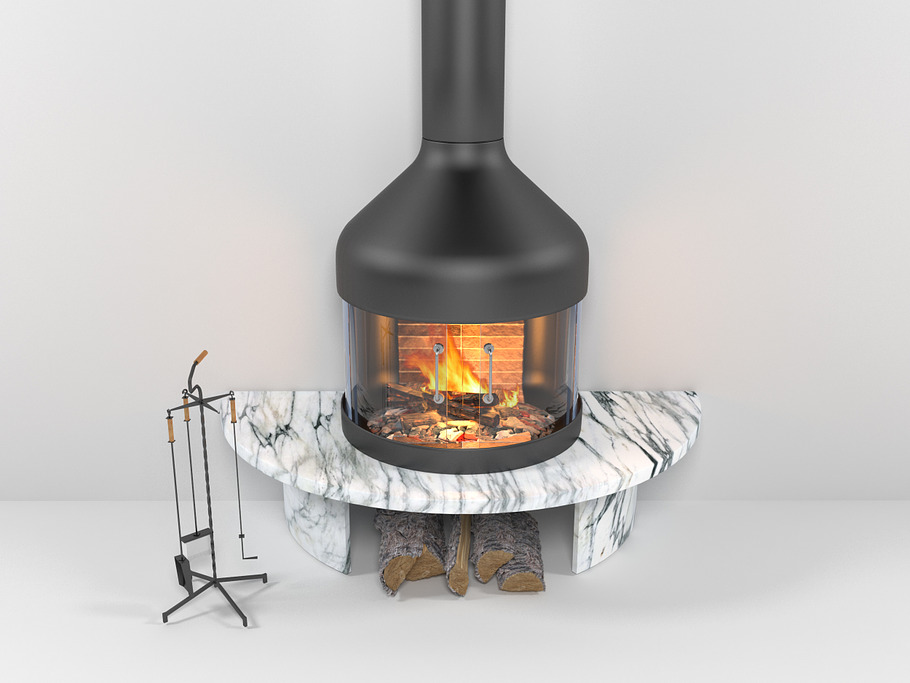 Fireplace 0609 in Appliances - product preview 3