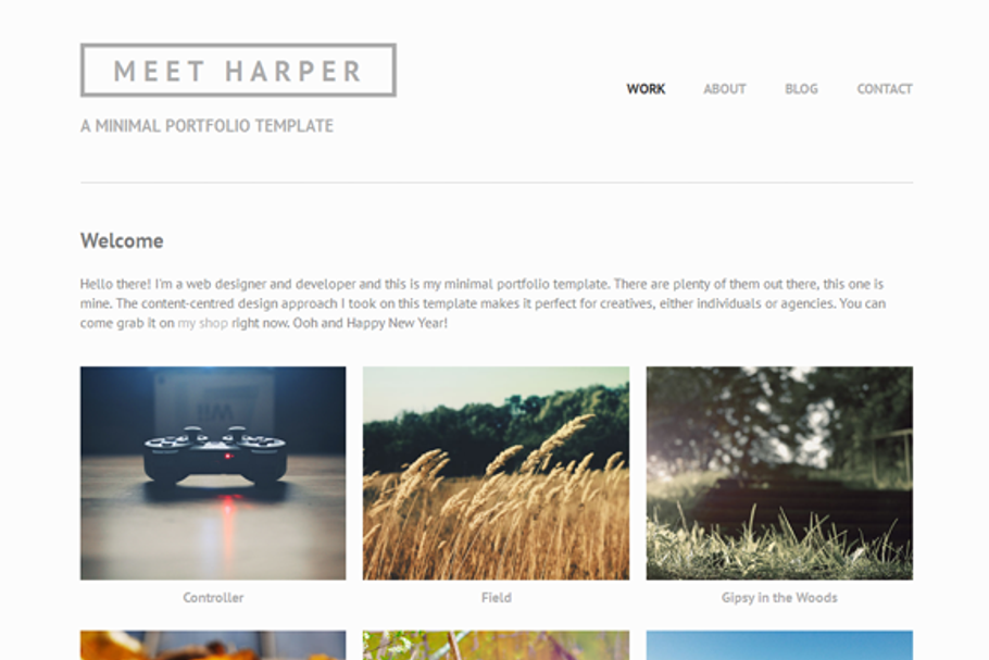 Harper - Minimal Portfolio Template