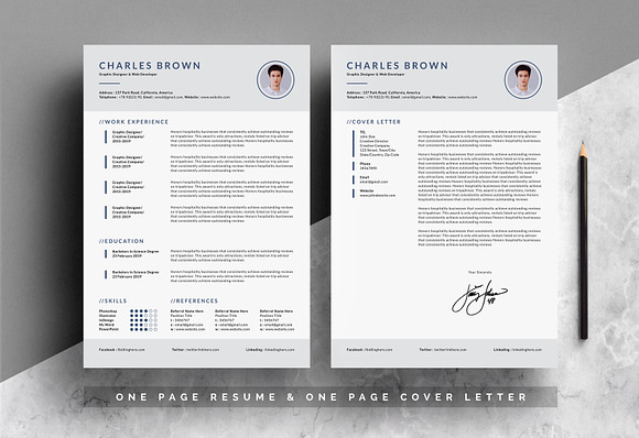 Resume & Cover Letter in Letter Templates - product preview 2
