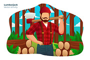 Lumberjack - Vector Illustration