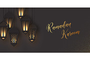 Ramadan Kareem horizontal banner.
