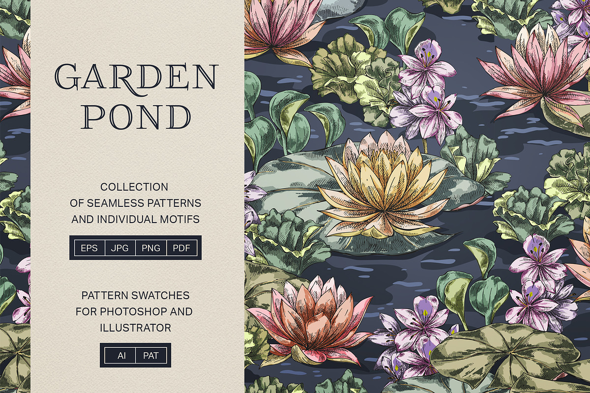 GARDEN POND pattern collection in Patterns - product preview 8