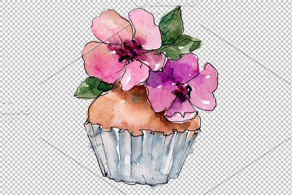Dessert friday Watercolor png in Illustrations - product preview 2