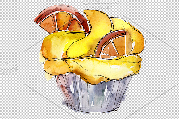 Dessert friday Watercolor png in Illustrations - product preview 5