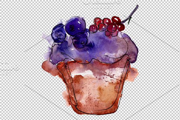 Dessert friday Watercolor png in Illustrations - product preview 6