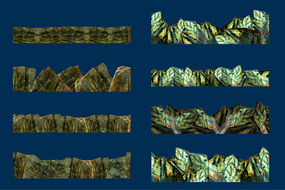 Gemstone Borders - Labradorite in Objects - product preview 4