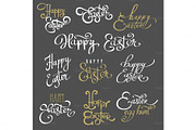 Easter lettering emblems