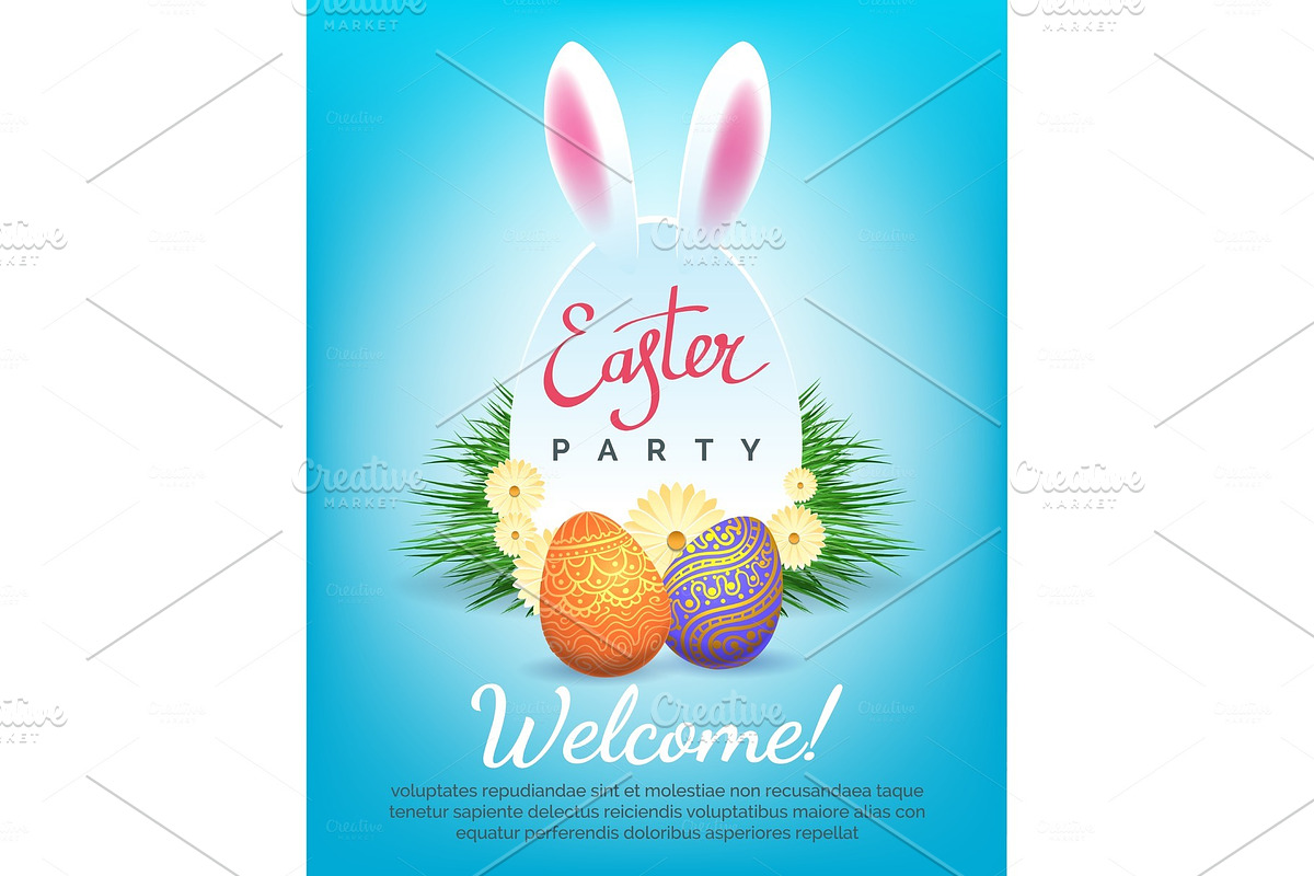 Easter party invitation in Objects - product preview 8