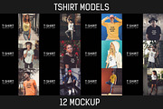 12 PSD Tshirt Mockup Pack #5