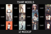 12 PSD Tshirt Mockup Pack #4
