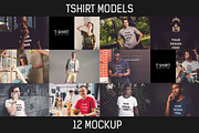 12 PSD Tshirt Mockup Pack #3