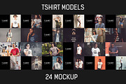 24 PSD Tshirt Mockup Bundle #2