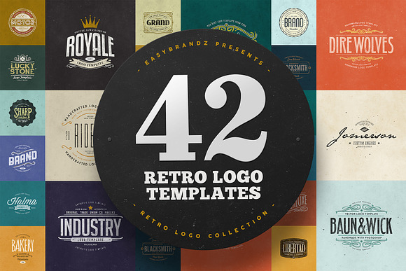 42 Logo Templates Bundle in Logo Templates - product preview 1