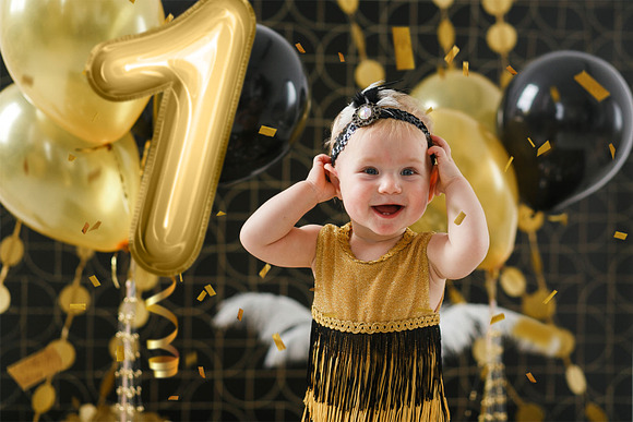 Foil Number Balloons Photo Overlays in Add-Ons - product preview 6
