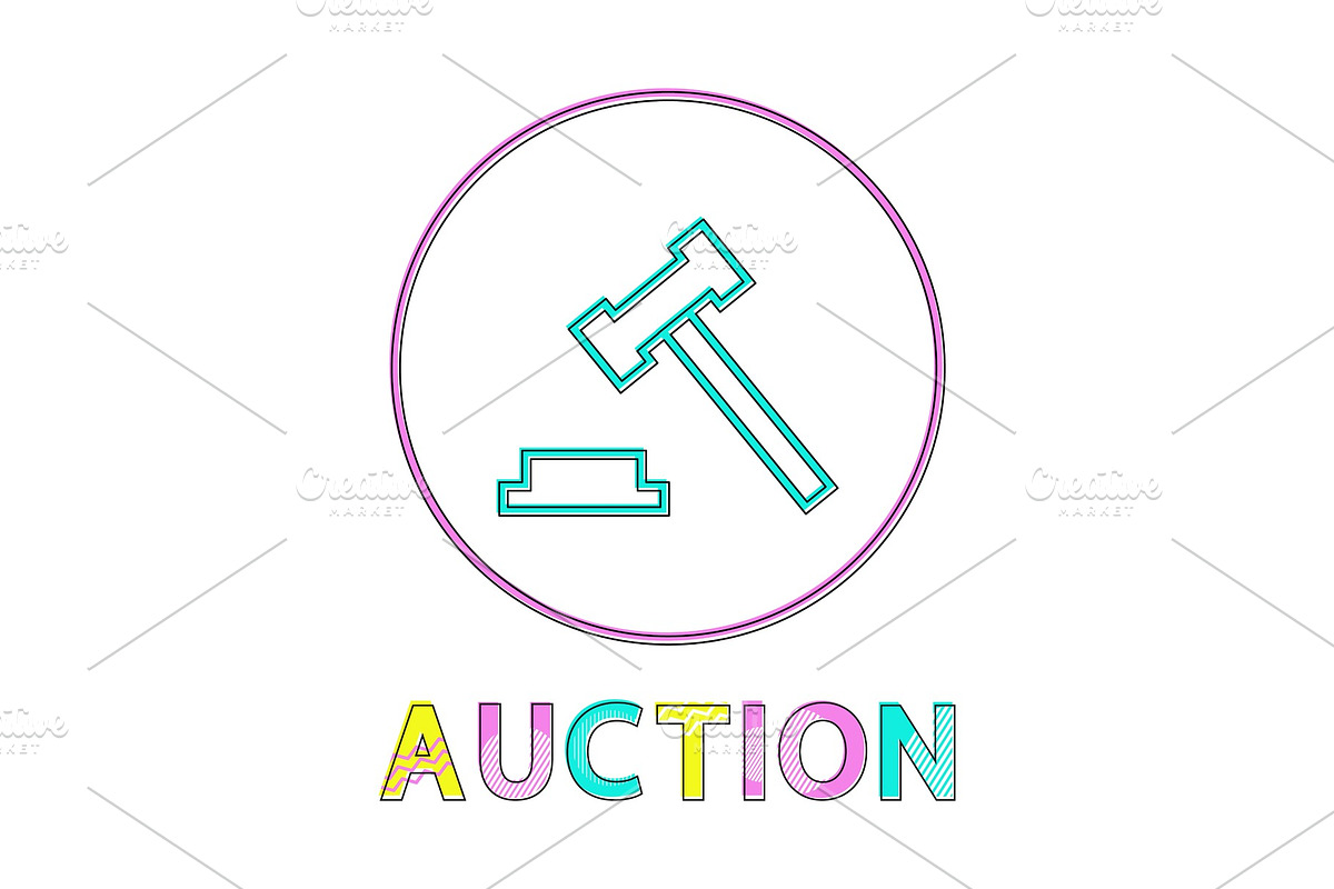 Auction Hummer Minimalistic Icon in in Illustrations - product preview 8