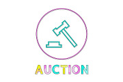 Auction Hummer Minimalistic Icon in