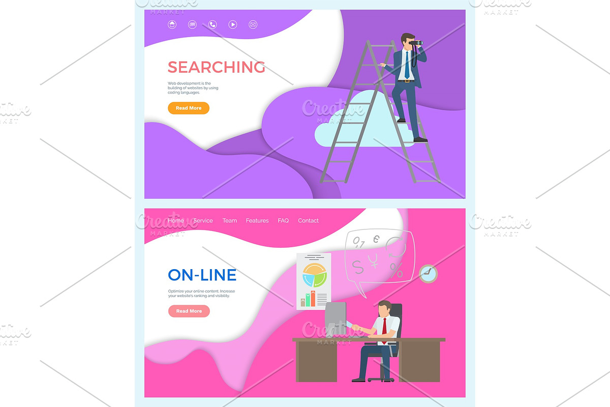 Online Business Person Working in Illustrations - product preview 8