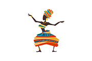 African Woman Dancing, Female