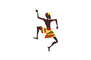 African Man Dancing Folk or Ritual