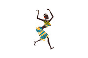 African Girl Dancing Folk or Ritual