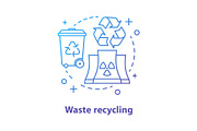 Waste recycling concept icon
