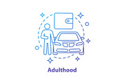 Adulthood concept icon